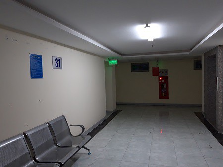 Tầng 31 tòa nhà HH2A, nơi có căn hộ nữ nghi phạm ở trong ngày xảy ra sự việc.