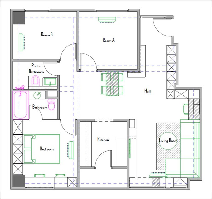 Bản vẽ của căn hộ.