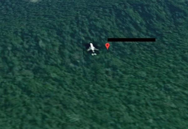 Vị trí bị nghi là điểm rơi của máy bay MH370.