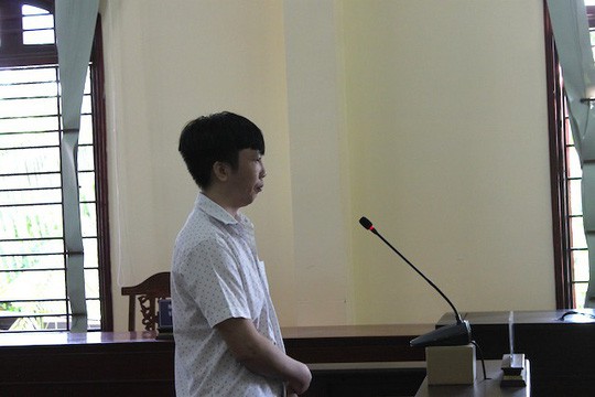 Bị cáo Huy tại tòa