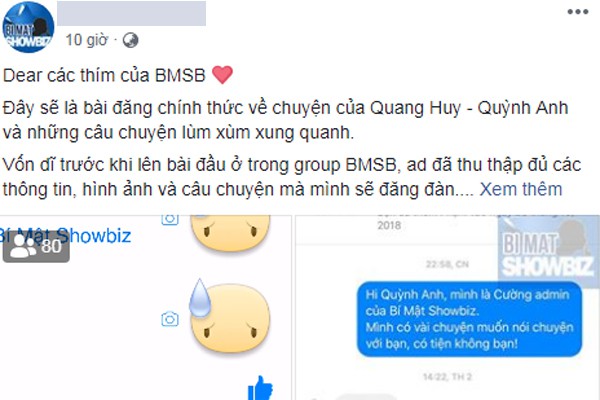 
Fanpage chia sẻ toàn bộ đoạn chat với Phạm Quỳnh Anh.
