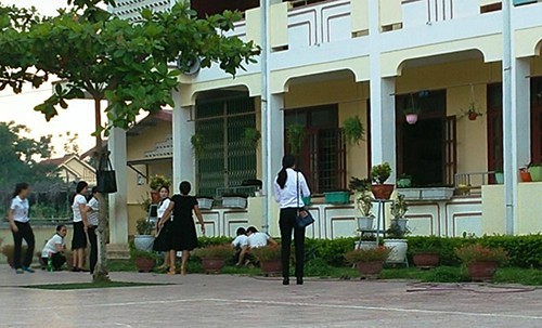 Trường Tiểu học Cảnh Hóa, nơi xảy ra sự việc. Ảnh: Quang Hà