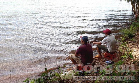 
Hằng ngày có nhiều cần thủ đến Biển Hồ để săn cá.
