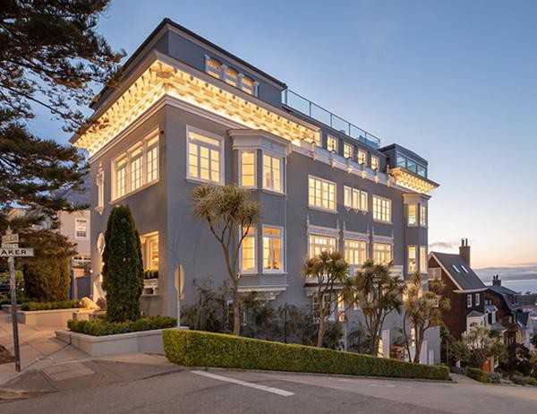 
Căn biệt thự nằm tại số 2900 Vallejo, trong khu phố Pacific Heights, San Francisco (Mỹ) và rộng khoảng 900 mét vuông
