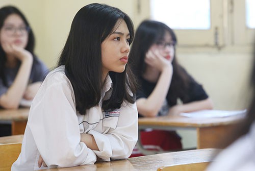Thí sinh dự thi vào lớp 10 THPT năm 2018 của Hà Nội. Ảnh: Ngọc Thành.