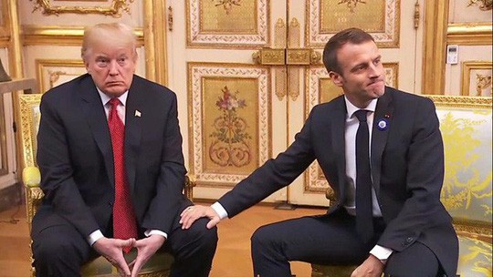 Tổng thống Trump và Tổng thống Macron (Ảnh: BBC)