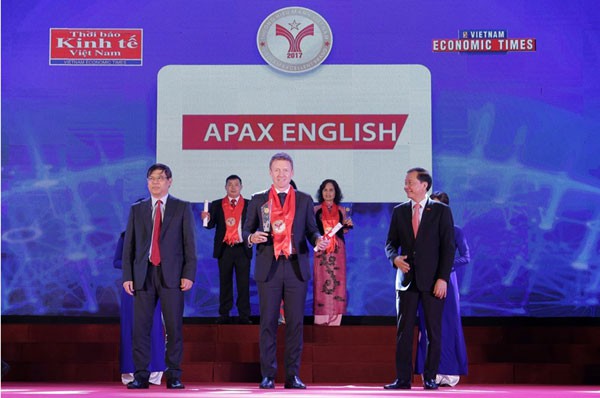 
Trong 6 tháng đầu năm 2018, Apax English đã nhận hai giải thưởng danh giá là giải Thương hiệu mạnh và giải Sao Khuê.

