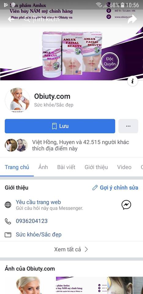 
Fanpage Obiuty.com tự ý lấy hình ảnh người khác photoshop, bịa tên để quảng cáo sản phẩm. Ảnh: X.Thắng
