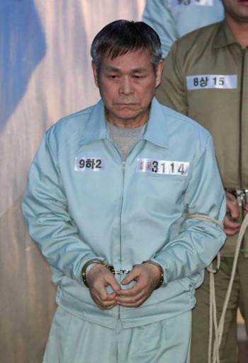 Lee Jaerock tại phiên tòa ở Seoul sáng nay.