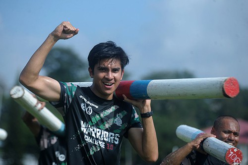 Bộ trưởng Thanh niên và Thể thao Malaysia Syed Saddiq trong cuộc đua Thử thách Chiến binh ở Kuala Lumpur hôm 24/11. Ảnh: Twitter