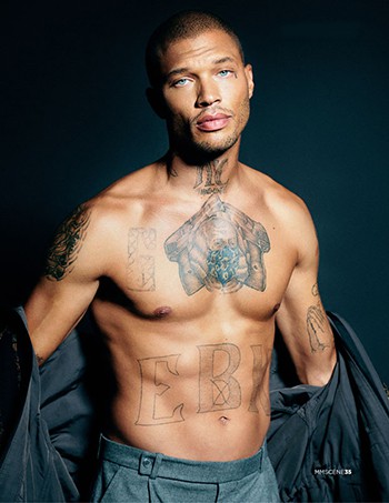 Jeremy Meeks, nam tội phạm quyến rũ ở Mỹ trở thành người mẫu sau khi ra tù. Ảnh: Male Model Scene