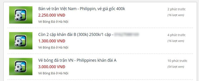 Vé trận bán kết lượt về đã tràn ngập trên chợ đen.