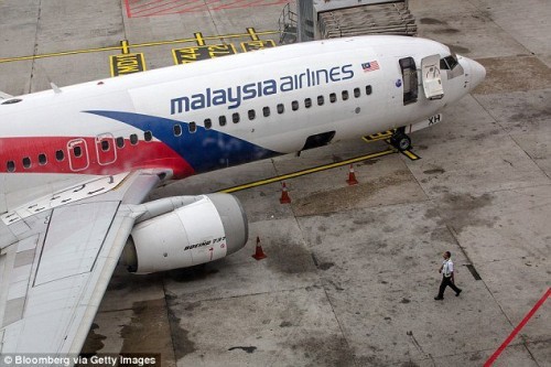 Một chiếc máy bay của hãng hàng không Malaysia Airlines. Ảnh: Bloomberg/Getty Imgaes