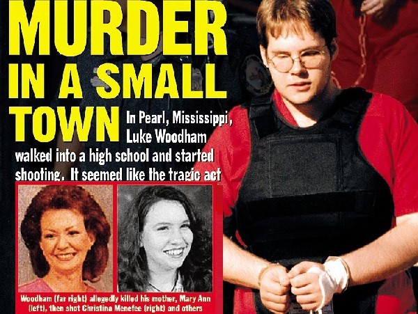 Sát thủ 16 tuổi Woodham giết chết mẹ ruột và xả súng làm chết 2 người và 7 người bị thương tại trường trung học Pearl, Mississippi tháng 10/1997