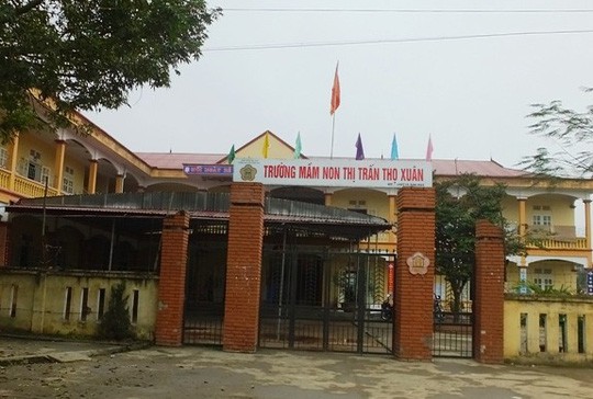Trường mầm non thị trấn Thọ Xuân, nơi học sinh 3 tuổi tử vong chưa rõ nguyên nhân