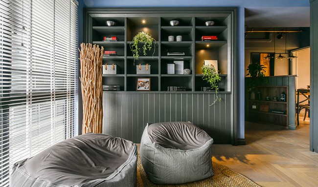 Vì thế, những chiếc ghế hạt xốp với nhiều kích cỡ khác nhau được chọn lựa làm nội thất chính.