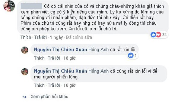 Fan của Chiều Xuân bày tỏ thái độ không thích diễn viên Lưu Đê Ly.