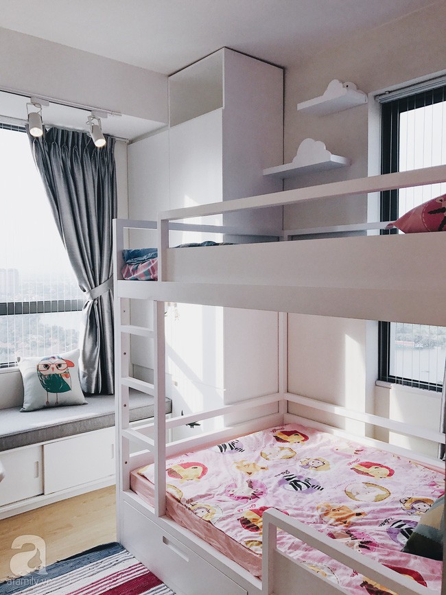 Giường tầng tiết kiệm diện tích.