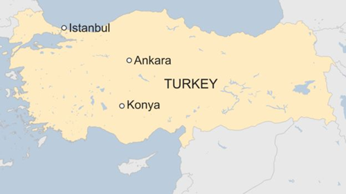 Vị trí tỉnh Konya, Thổ Nhĩ Kỳ. Đồ họa: BBC.