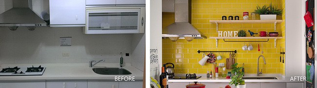 Góc đặt kệ tivi được thiết kế thêm kệ phía trên để đặt đồ lưu niệm, cây xanh tạo nên sức sống và cảm giác vui vẻ khi ngồi ở phòng khách.