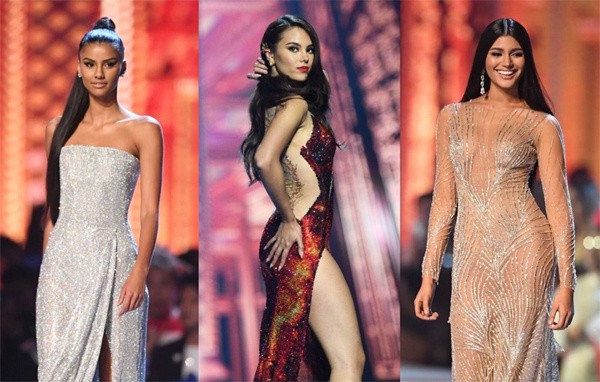 
Top 3 nhan sắc chung cuộc Miss Universe 2018.
