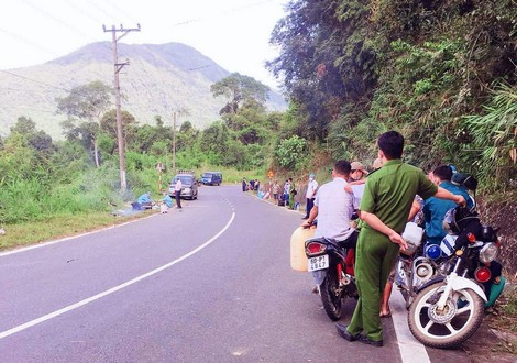 
Khu vực phát hiện thi thể nạn nhân bị ném xuống vực sâu.
