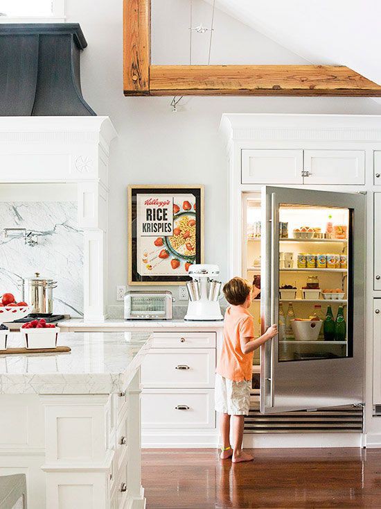 
Tủ lạnh mặt kính là ý tưởng tuyệt vời trong nhà bếp hiện đại.
