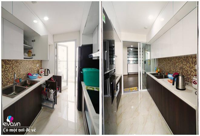 Căn bếp đơn giản nhưng đầy đủ tiện nghi.