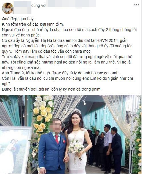 Nguyễn Thị Hà đội tóc giả làm cô dâu trong đám cưới sau hơn 2 tháng cạo trọc đầu đi tu