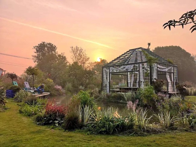 Một góc nhỏ nên thơ, yên bình trong khu vườn rộng 3000m2.