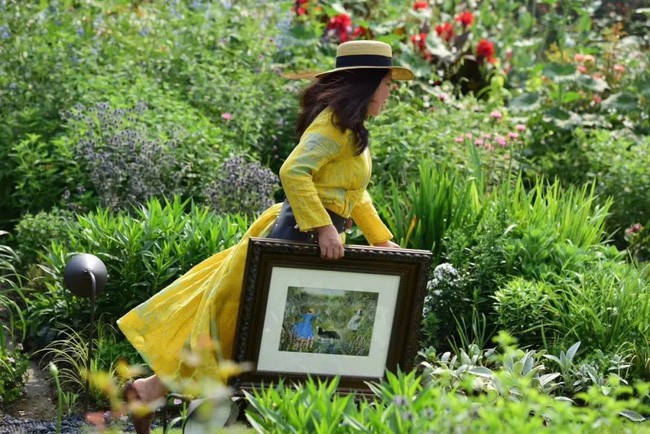 Khu vườn là nguồn cảm hứng tạo nên những bức hội họa thật ấn tượng.