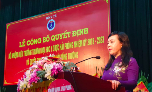 Bộ trưởng Nguyễn Thị Kim Tiến phát biểu tại Lễ công bố quyết định