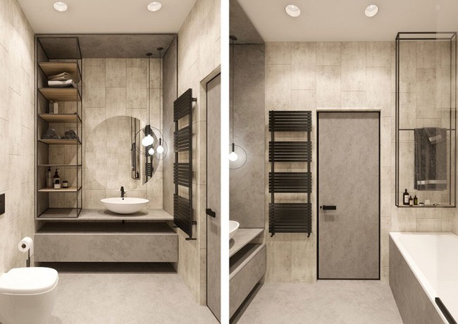 Khu phòng tắm sang trọng chẳng kém khách sạn 5 sao.