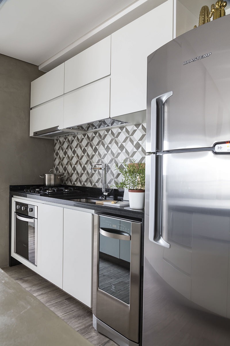 Bếp nhỏ nhưng tiện nghi và tiện dụng.