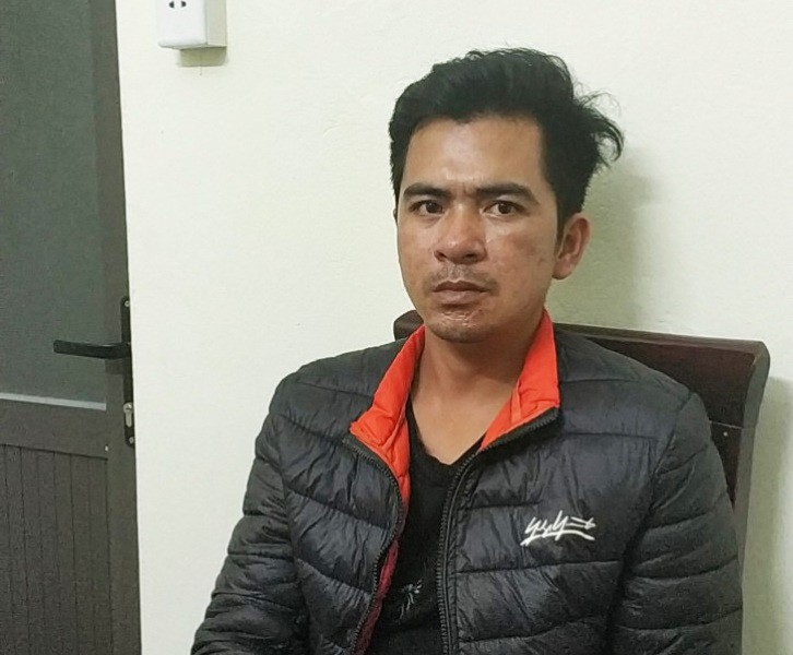 Đối tượng Nguyễn Văn Thảo tại cơ quan điều tra. Ảnh: H.Yến