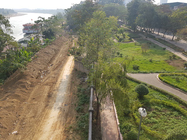 
Thành phố Tuyên Quang là chủ đầu tư dự án đường hai bờ sông Lô. Ảnh: Nhật Tân
