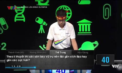 
Phần khởi động của Thế Trung. Ảnh cắt từ clip VTV
