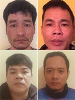 Các nghi phạm trong vụ án.