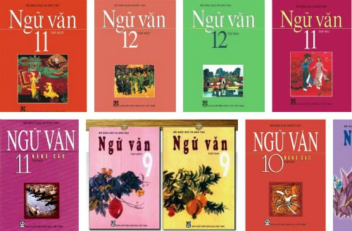 S&aacute;ch gi&aacute;o khoa Ngữ văn hiện h&agrave;nh. Ảnh minh họa.