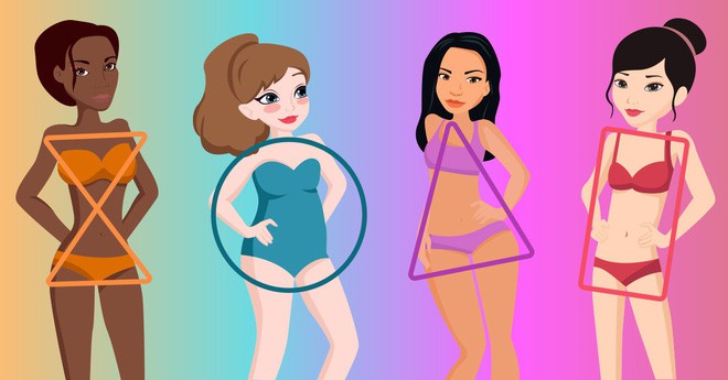 Hãy soi gương để biết cơ thể mình có hình dạng như thế nào (hình chữ nhật, hình quả táo, quả lê hay hình đồng hồ cát) để lựa chọn chế độ ăn phù hợp nhất.