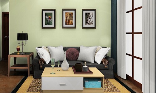 Sofa nên có chiều dài bằng 2/3 mảng tường phía sau.