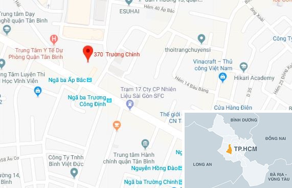 Vị trí gần nơi xảy ra vụ cháy. Ảnh: Google Maps.