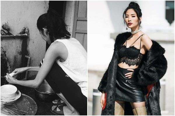 Hoàng Thùy vốn sinh ra trong một gia đình khó khăn, chính vì vậy dù có nổi tiếng giáo sự ca dao vẫn không ngần ngại rửa bát, giúp việc nhà cho bố mẹ.