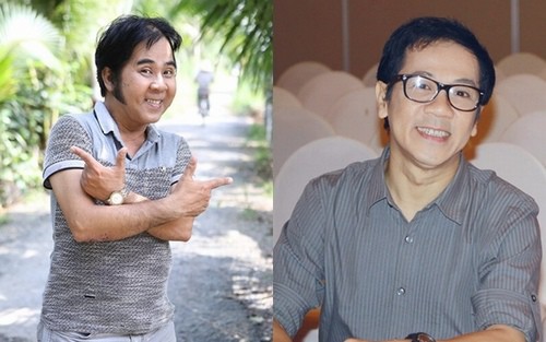 Nghệ sĩ Bạch Long (trái) là anh trai ruột của nghệ sĩ Thành Lộc (phải)