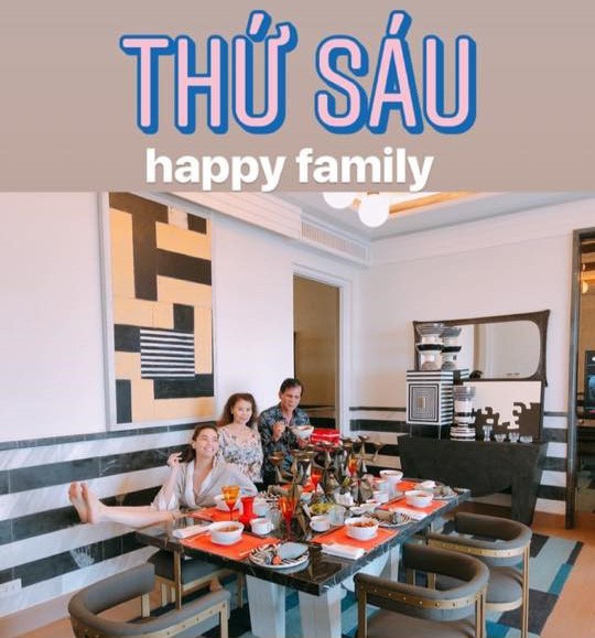 Bức ảnh Kim Lý chụp cho gia đình Hà Hồ được người đẹp chia sẻ trên Instagram.