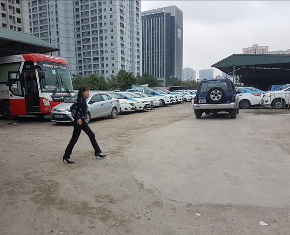 Một góc bãi xe của hãng Kumho Việt Thanh.