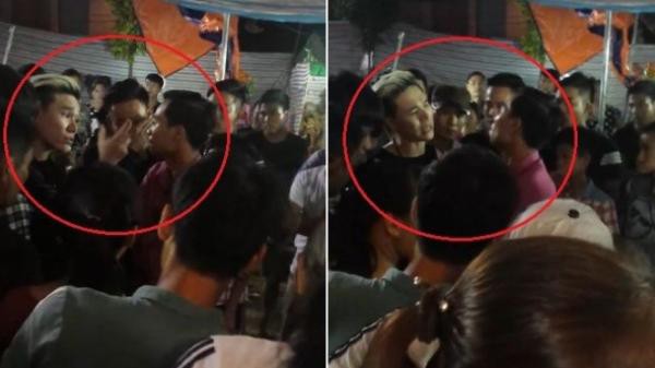 
CHâu Việt Cường đánh nhau với một người dân khi đi hát tại hội chợ.
