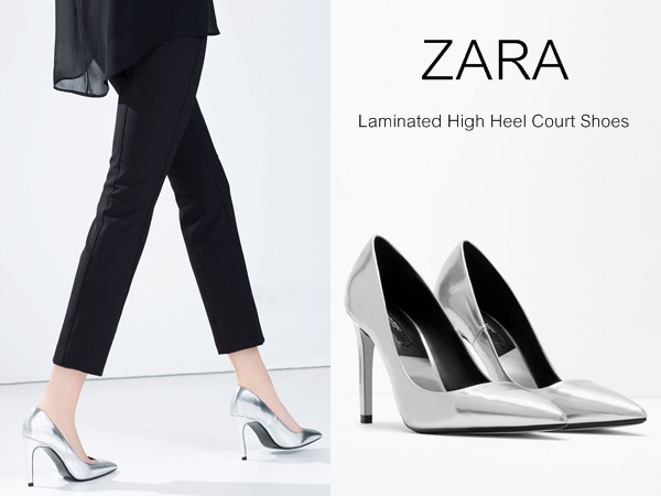 Giày cao gót ánh bạc tuyệt đẹp của Zara có giá khoảng 1,2 triệu đồng.