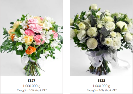 Bó hoa 1 triệu đồng khá đẹp nhưng nhiều cửa hàng hoa nhập khẩu không thể cung cấp được dù rất muốn