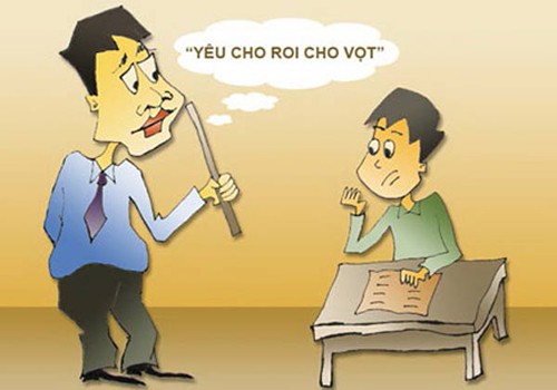 Cách giáo dục roi vọt đã không còn phù hợp với thời nay. Ảnh minh họa.